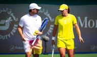 Iga Swiatek with Wim Fissette at the Dubai Tennis Championships - Source: Getty